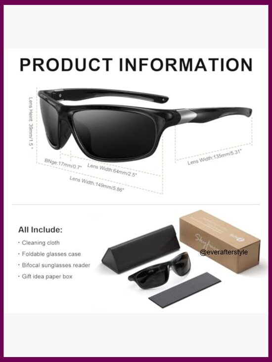 Polarized Bifocal Reading Sunglasses, TR90 Wrap Sports Readers main image 6